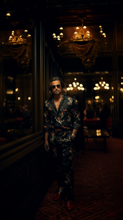 LJ LONDON Silk Pyjama Shirt and Trousers with Floral Print