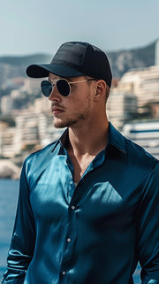 LJ LONDON Cotton Trucker Hat with Mesh