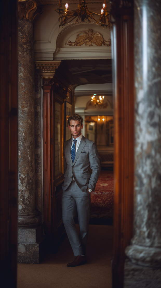 LJ LONDON Blue Love Heart Tie